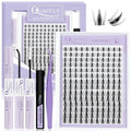 QUAFFLY Lash Extension Kit - 10-18mm Invisible Band Clusters