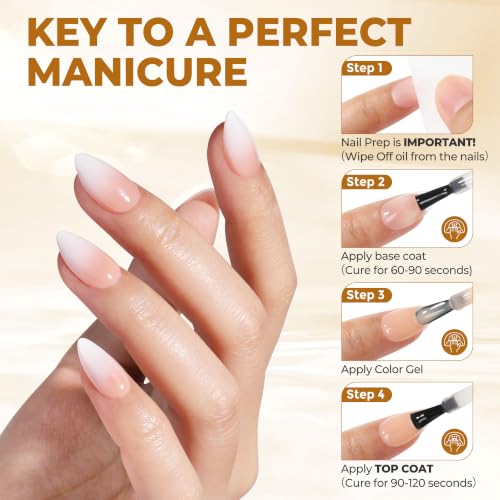 UNA GELLA No Wipe Gel Top Coat (2-Pack) - Ultra Shine UV Gel Polish, 10ml