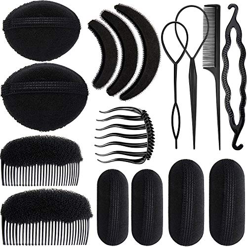 16-Piece Hair Bump Sponge & Styling Tools Set