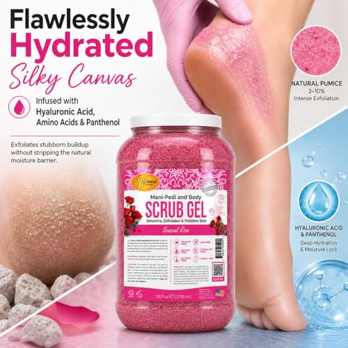 SPA REDI Professional Foot Scrub Gel - 128oz Gallon