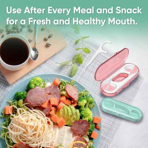 300 Dental Floss Picks, 30 Packs Dental Flossers with Floss Pick Case, Stocking Stuffers Adults, Bulk Stocking Stuffers for Adults, Party Favors Adult