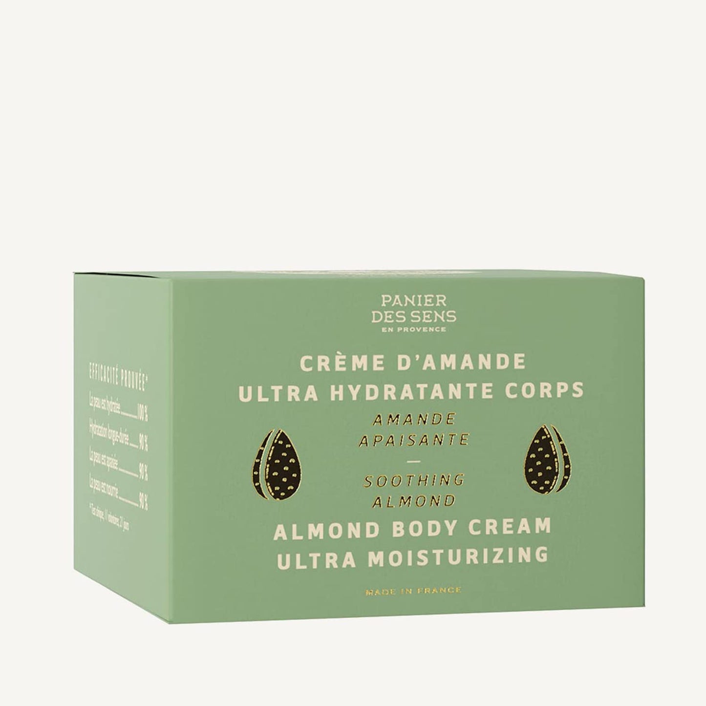 Panier des Sens - Sweet Almond Ultra Rich Body Cream for Women - Hydrating Body Moisturizer for Dry Skin - Body Butter with Shea Butter & Organic Almond - 99% Natural Ingredients Body Care - 8.45 Floz