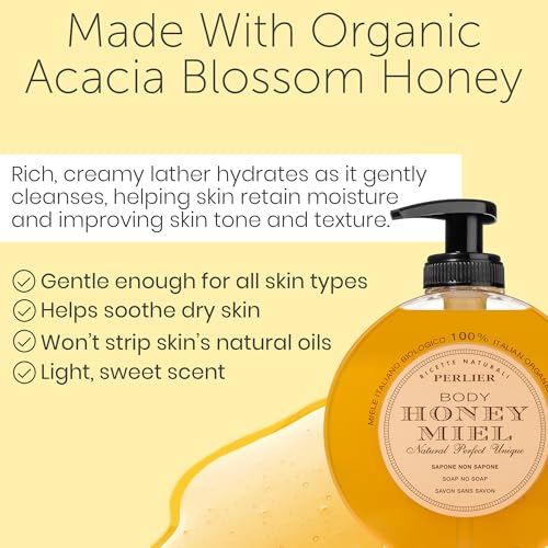 Perlier Honey Miel Delicate Liquid Soap Nourishing formula for face, hands, body - 300ml