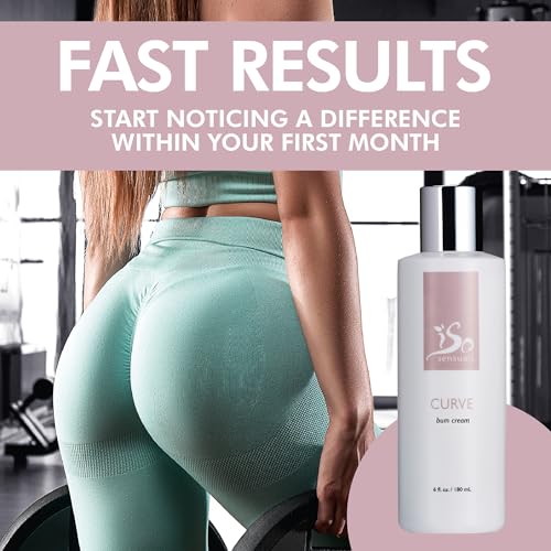 IsoSensuals CURVE Butt Enhancement Cream - for Women and Men, Natural Growth and Plumping Enhancer, Faster, Thicker, Bigger Results, 2 Month Supply