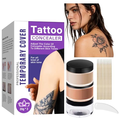 Tattoo Cover Up Makeup Kit - Waterproof Skin Concealer for Scars & Blemishes