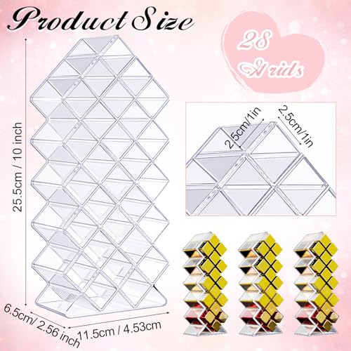 Hoolerry 4 Pack Acrylic Lipstick Holder Organizer 112 Slots Clear Lip Gloss Holder Organizers Stackable Lipsticks Tower Lipstick Case Display Stand Storage Box for Makeup Cosmetic Vanity(Fish Shape)