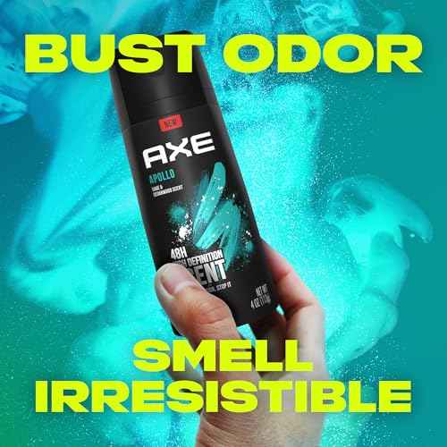 AXE Men Travel Deodorant, Aluminum-Free, Bodyspray, Apollo 32-Pack ? 48H Anti-Sweat Protection, TSA-Approved Body Spray, 1 Oz Ea