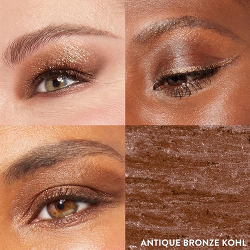 LAURA GELLER NEW YORK Kajal Longwear Kohl Eyeliner Pencil with Caffeine, Smooth & Blendable Makeup, Antique Bronze