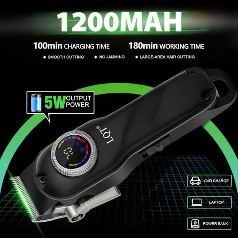 6-in-1 Men's Grooming Kit with Cordless Hair Clippers & Trimmers