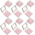 Blulu 12 Pcs Lash Storage Box, Rhinestone Glitter, Rose Gold