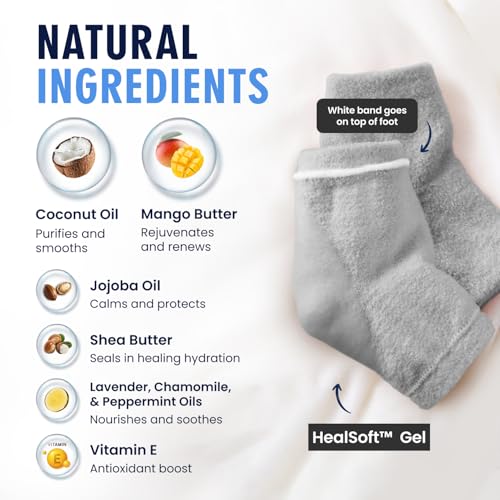 Dr. Frederick's Moisturizing Gel Heel Socks - Overnight Foot Care