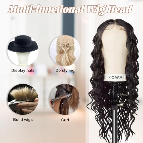 22" Canvas Wig Head with Stand - Complete Styling Kit