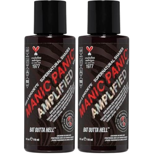 MANIC PANIC SuperNatural Hair Dye Bat Outta Hell Dark Brown (Pack of 2)