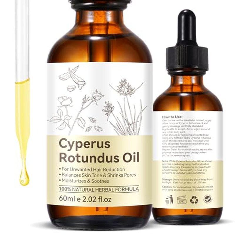 100% Pure Cyperus Rotundus Oil for Hair Removal & Skin Care