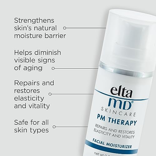 EltaMD PM Restore Facial Moisturizer Lotion, Night Moisturizer for Face, Restores Skin Elasticity and Moisturizes and Repairs Skin Overnight, Safe for Sensitive Skin.