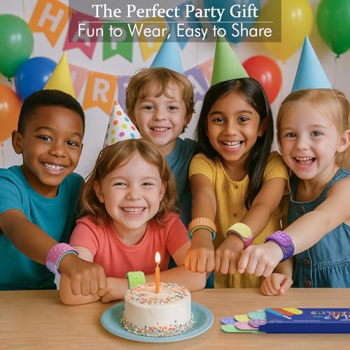 Sensory Slap Bracelets Fidget Toys Set - 6 Textured Silicone Bands for Stress Relief