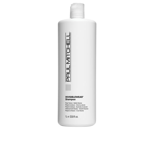 Paul Mitchell Invisiblewear Shampoo, Preps Texture + Builds Volume, For Fine Hair, 33.8 fl. oz.