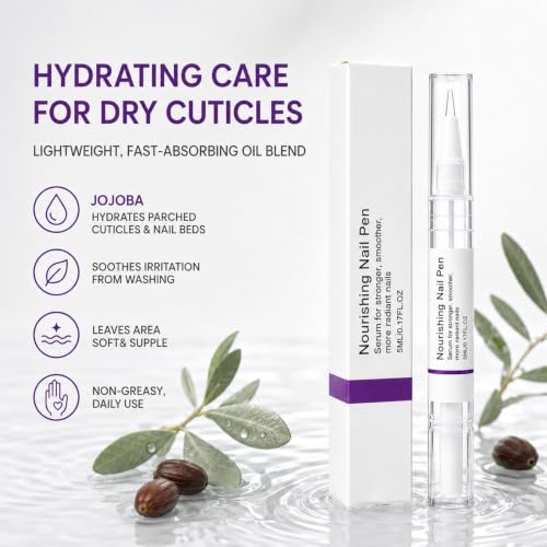 Nourishing Nail Care Pen with Cuticle Oil – For Brittle Nails, 2pcs