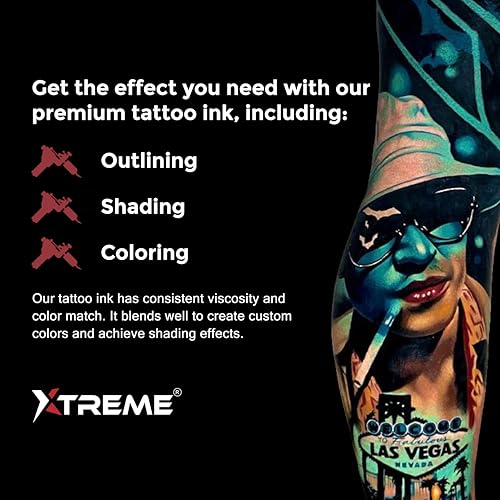 Xtreme Shading Solution, Achieve Seamless Transitions and Stunning Shading Effects with Our Versatile Tattoo Ink Enhancer, Elevate Tattoo Artistry (4 oz)