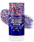 Patriotic Face Body Glitter Stick - Waterproof 4th of July Makeup