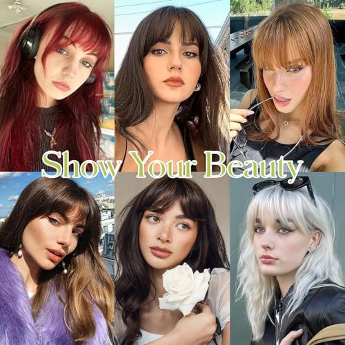 French Ash Blonde Clip-In Bangs Hair Extensions for Women