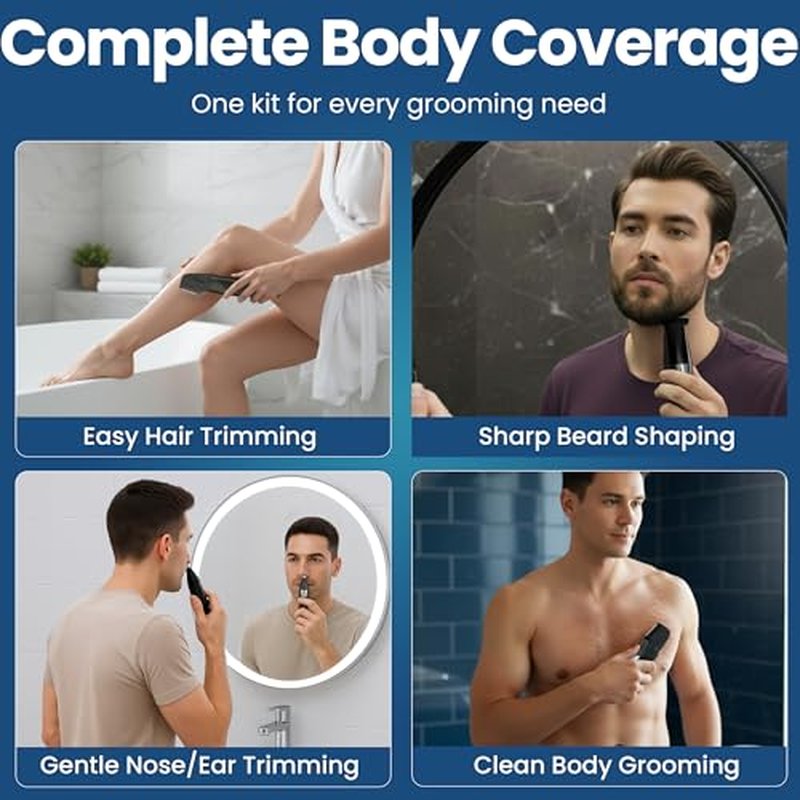 247 Groomed Self Hair Trimmer for Men – Auto Blend Guide, 1-20mm