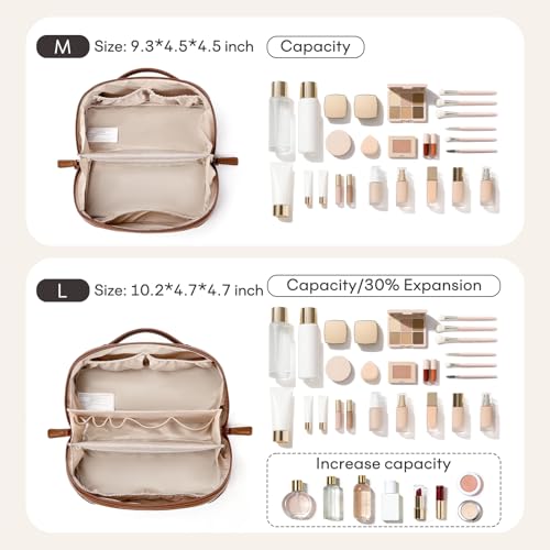 Mibasies Large Capacity Waterproof Makeup Bag for Travel
