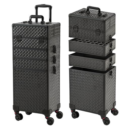 Professional Rolling Makeup Case with Wheels - Beauty Trolley