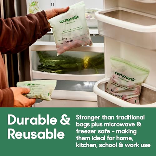 Compostic Compostable Food Storage Bags Variety Pack - 145 Count