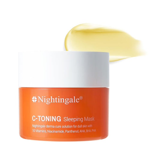 Nightingale C Toning Sleeping Mask, Vitamin C & Niacinamide & Hyaluronic Acid, Visibly Brighten, Boost Hydration, Good for Dryness, Dullness, Uneven Texture, Hypoallergenic, Fragrance & Alcohol Free