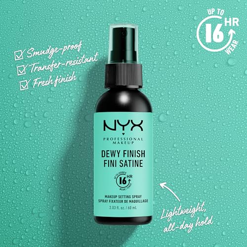 NYX Professional Dewy Setting Spray 2.03 Fl Oz - Long Lasting Makeup Finish