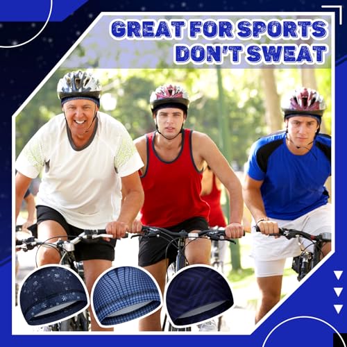Haysandy Cooling Skull Cap Motorcycle Helmet Liner Beanie Sweat-Wicking Head Wrap