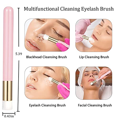 Lash Cleaning Kit - Electric Eyelash Fan Dryer & Extension Cleaning Brush - Pink Mini Fan for Eyelashes - Complete Lash Care & Extension Supplies