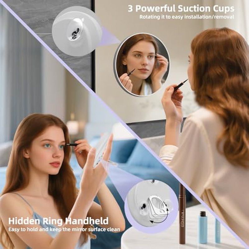 40X Magnifying Makeup Mirror with Suction Cups