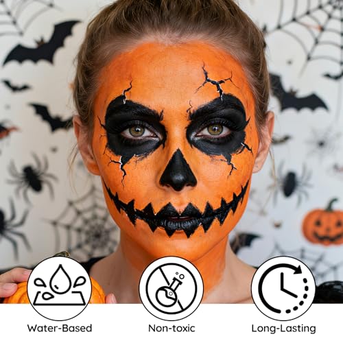 Orange Face Body Paint - Professional Water-Based SFX Makeup