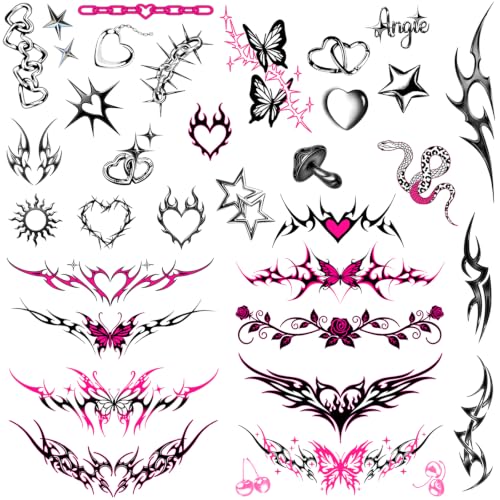 Y2K Waterproof Temporary Tattoos for Women