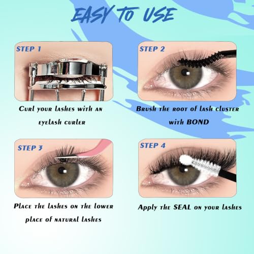 Lash Clusters 50D+60D Eyelash Extensions 10-18mm DIY