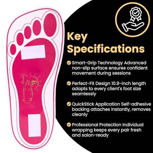 25Pairs(50Feets) Disposable Stick Spray Tanning Feet Pads Perfect for preventing spray tan solution,Deluxe & Hygienic Spray Tan Feet Pads-Ideal for Salons and Spas or Home,Easy to Apply