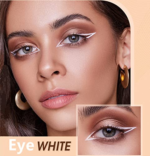 White Eyebrow Eyeliner Pencils Set – 12 Pack Highlighting Pen