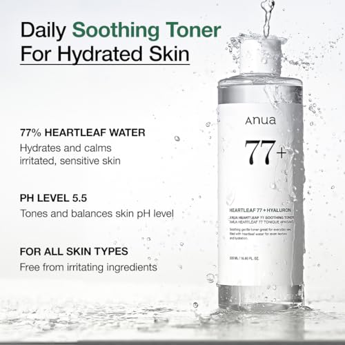 Anua Glass Skin Prep Duo, 10% Niacinamide+4% Tranexamic Acid Serum & Heartleaf 77 Soothing Toner for glow skin, Hyaluronic Acid, Vitamin B12, Calming, Hydrating, pH balance, Korean Skincare Set