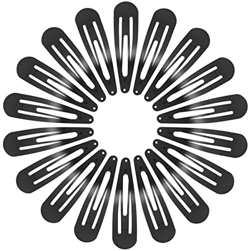 30 Pcs Large Metal Hair Clips - Black Snap Barrettes for Women & DIY Hairstyles