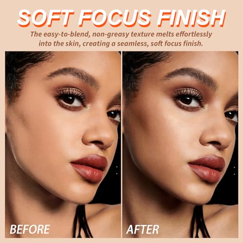 Mousse Bronzer - Waterproof, Skin Tone Correcting, Shimmer Finish, High Coverage Powder with Marbled Design in Light & Medium Brown for a Natural Glow, Bronze