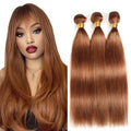 Brazilian Virgin Human Hair Bundles - Light Brown, 30-34 Inch