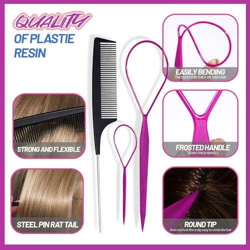 Teenitor Hair Rubber Bands 1250pc Elastic Ties Kit for Girls