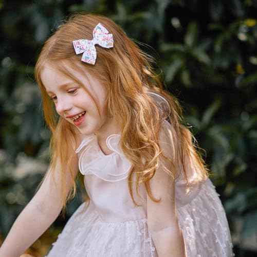 3" Happy Birthday Hair Bow for Baby Girls 1 2 3 4 5 6 Years Glitter Sprinkle Decorations Confetti Ice Cream Party Pink Dress Accessories Gift for Toddlers Teens Kids Her Birthday