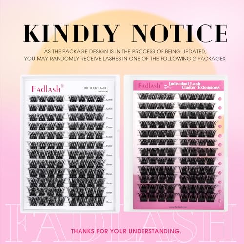 Lash Clusters 96pcs 12-18mm D Curl Wispy Mixed Length Reusable