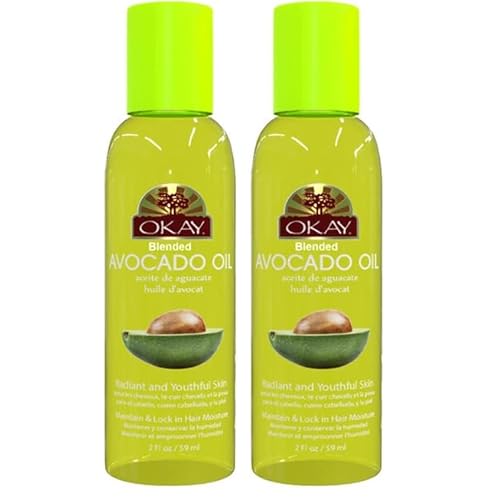 OKAY AVOCADO OIL for HAIR and SKIN Paraben FREE 2oz / 59ml (Pack of 2)