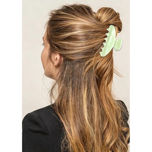 Casoty 8-Piece Large Acrylic Hair Claw Clips for All Hair Types