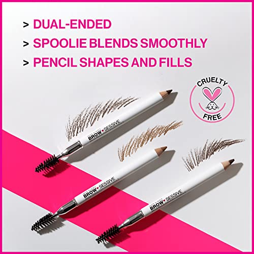 wet n wild Brow-Sessive Brow Pencil Duo with Spoolie, Taupe