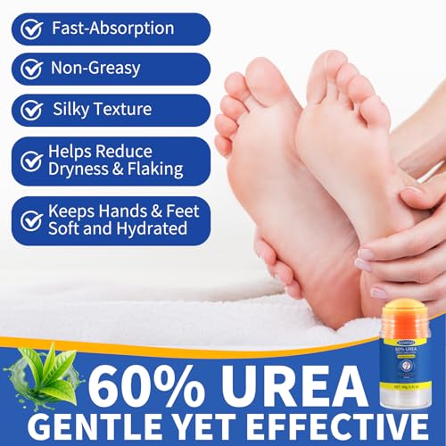 60% Urea Foot Cream Stick with 2% Salicylic Acid for Dry Cracked Heels 1.41 oz